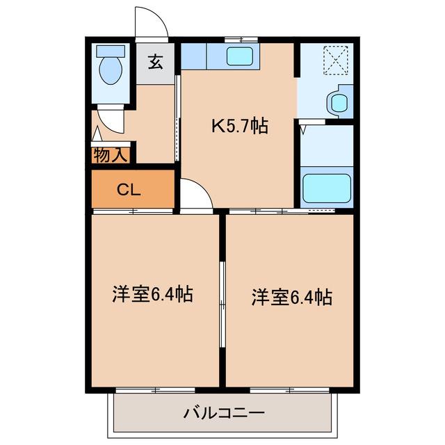 セフィラ21(2K/2階)の間取り写真