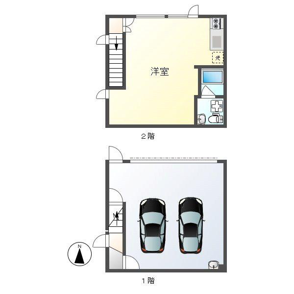 ストラダーレ軽井沢(ワンルーム/2階)の間取り写真