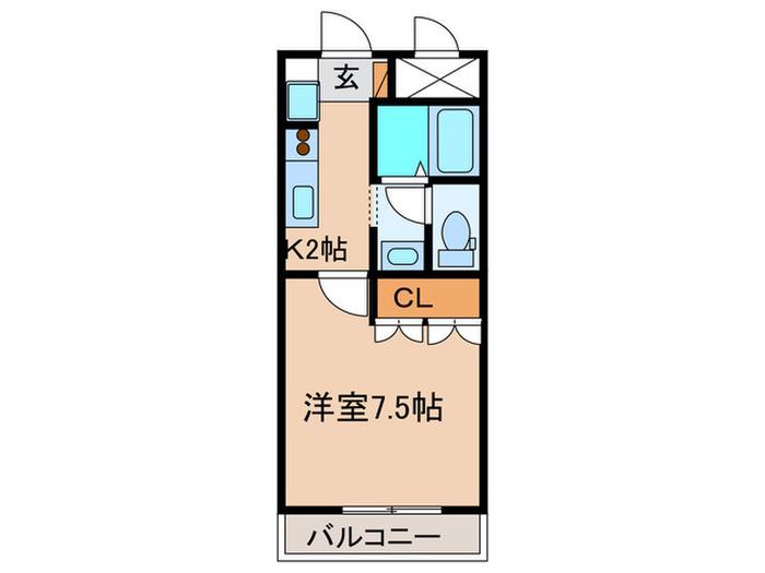 オリーブ館(1K/1階)の間取り写真