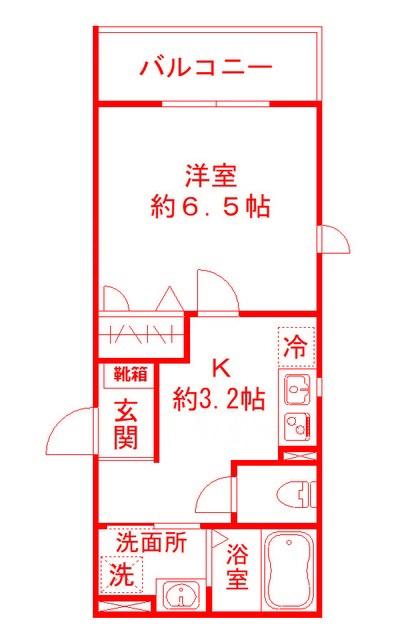 ミエーユ横濱元町(1K/3階)の間取り写真