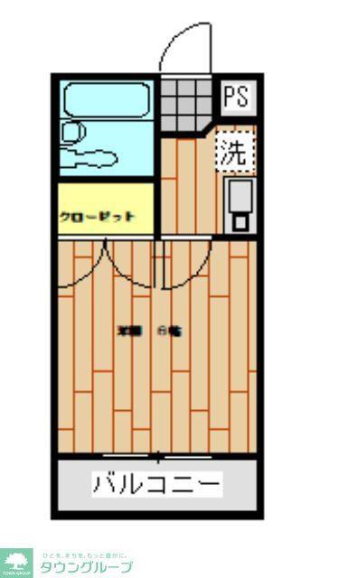 レルシア上福岡(1K/2階)の間取り写真