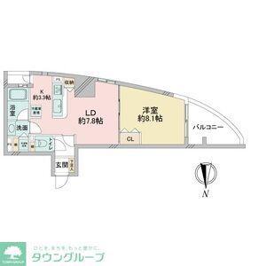 さくら HILLS 富士見(1LDK/5階)の間取り写真