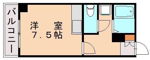 キャッツ八幡(ワンルーム/4階)の間取り写真