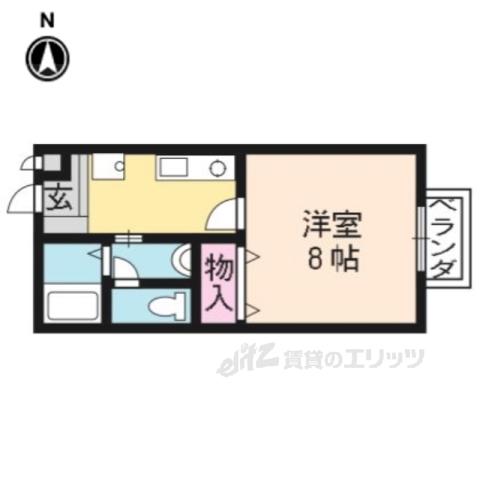 セジュール向日葵(1K/1階)の間取り写真