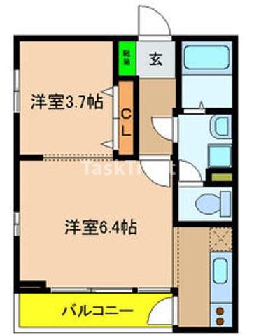 PRIMAIRE(2K/2階)の間取り写真
