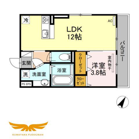 フローレンス(1LDK/3階)の間取り写真
