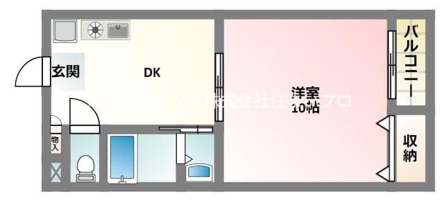 エスピーマンション(1DK/3階)の間取り写真