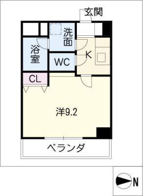 イースタンヒルズ藤が丘II(1K/1階)の間取り写真