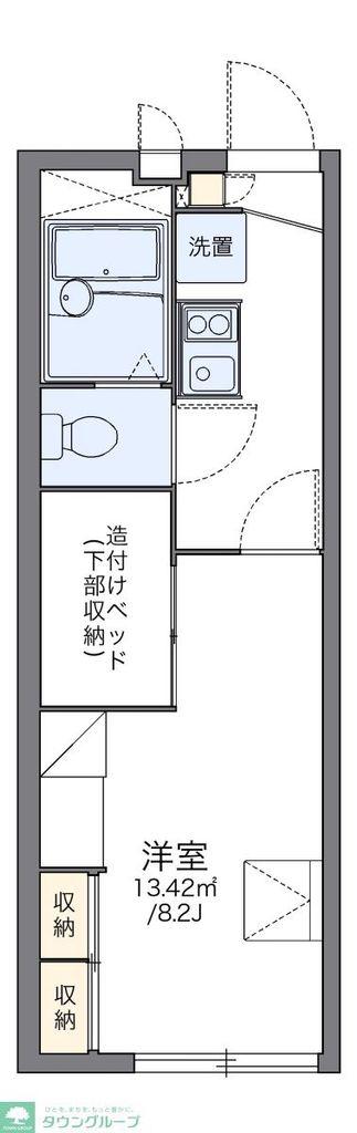レオパレスヴィラステップイン(1K/1階)の間取り写真