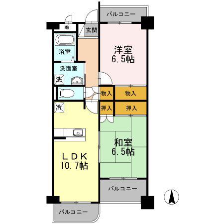モン・ルポ(2LDK/2階)の間取り写真