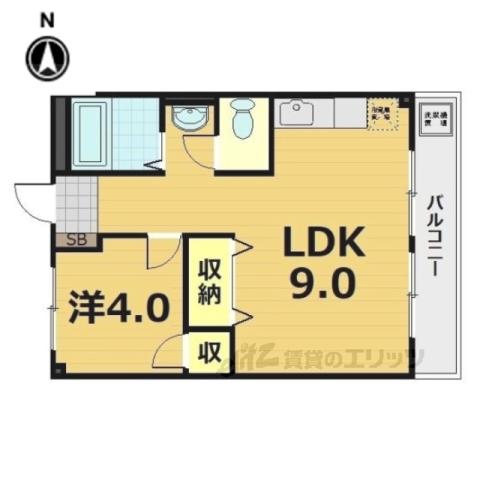コープみささぎ(1LDK/2階)の間取り写真