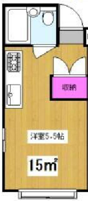 メゾン・ラメール(1K/1階)の間取り写真