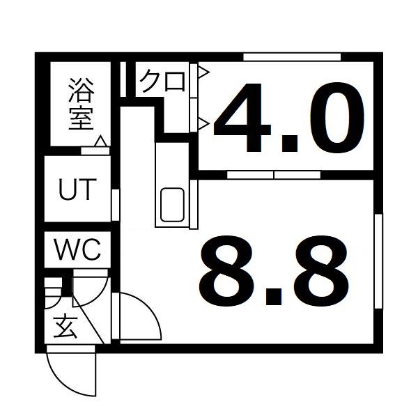 ラフィーネ静修学園前(1LDK/5階)の間取り写真