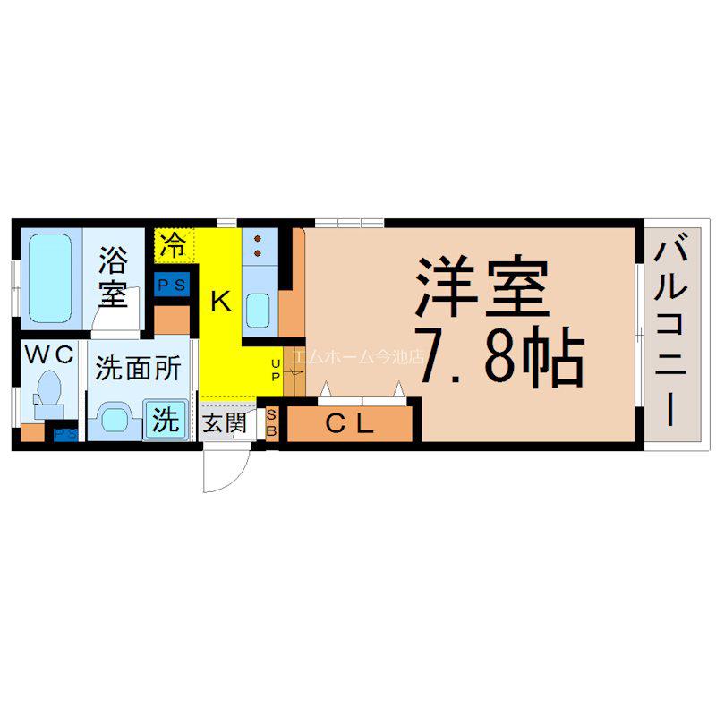 STEEDIII(1K/1階)の間取り写真