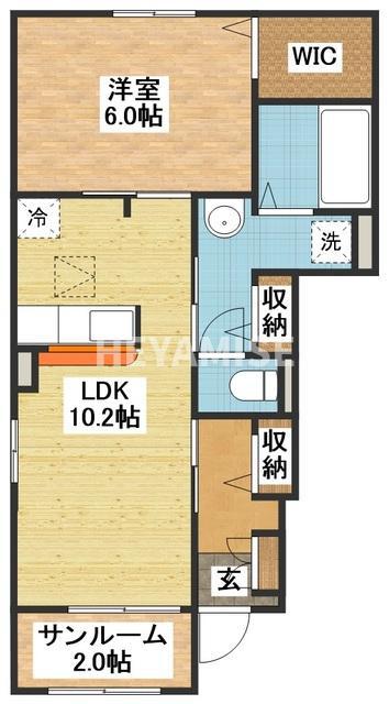 LUTANII(1LDK/1階)の間取り写真