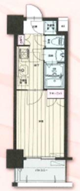CLUB ORIENT NO.105(1K/12階)の間取り写真