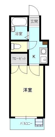 エクセレント安田B館(1K/2階)の間取り写真
