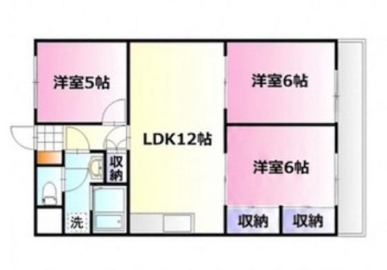 TAKE1(3LDK/2階)の間取り写真