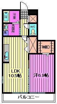 ピュアガーデンVI(1LDK/2階)の間取り写真