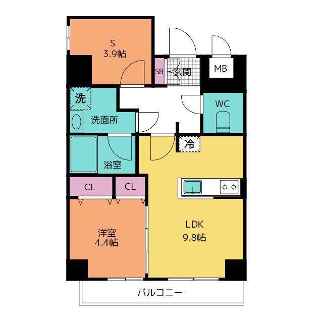 S-RESIDENCE錦糸町サウス(1SLDK/5階)の間取り写真