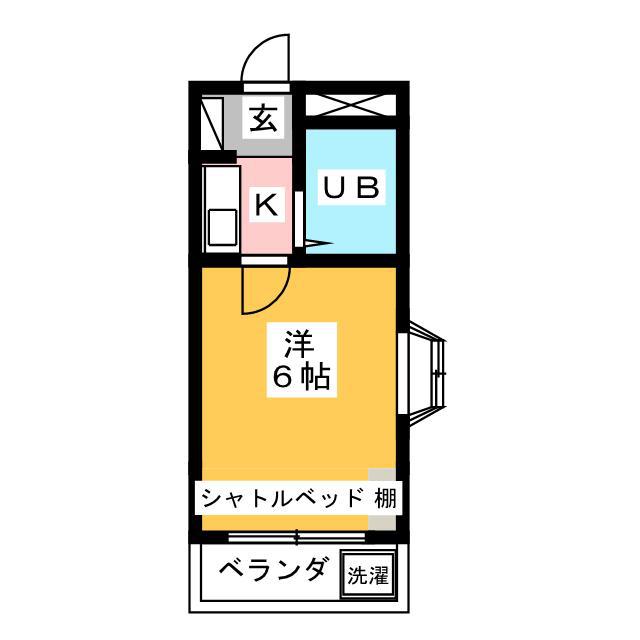 パーク21(1K/3階)の間取り写真