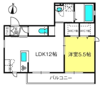 SONREIR(1LDK/2階)の間取り写真