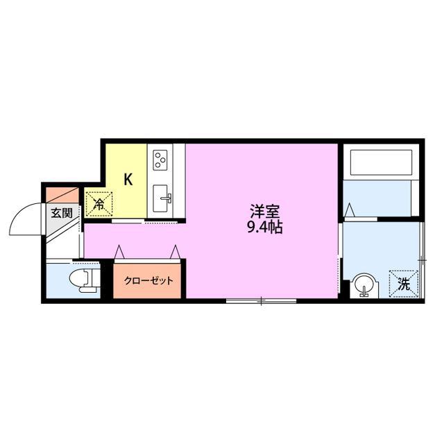 JR弥彦線 燕三条駅 徒歩20分 2階建 築8年(1K/1階)の間取り写真
