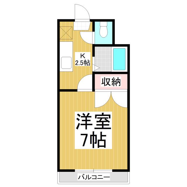 レジデンスK(1K/5階)の間取り写真