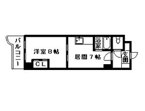 PEOPLE NOIII(1DK/3階)の間取り写真