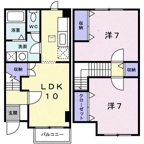 スケッチブックI(2LDK/1階)の間取り写真