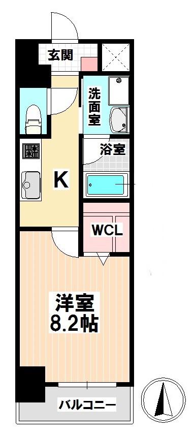アロハパレス(1K/7階)の間取り写真