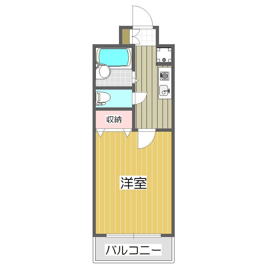 COLLECTION高槻市駅前(1K/4階)の間取り写真