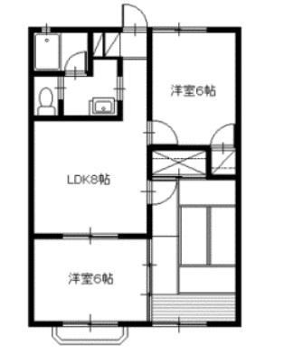 ヴィラデステ(3LDK/2階)の間取り写真