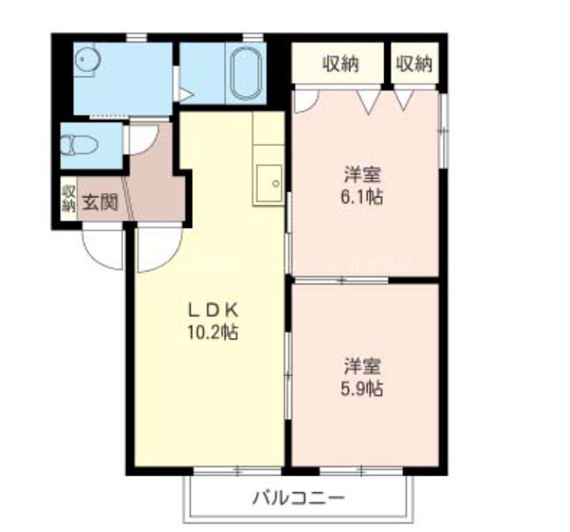 リネージュ IV(2LDK/1階)の間取り写真