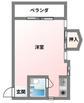 コーポラス268(ワンルーム/4階)の間取り写真