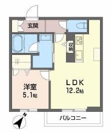 エターナ(1LDK/2階)の間取り写真