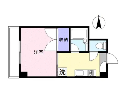 ウエストコート(1K/8階)の間取り写真