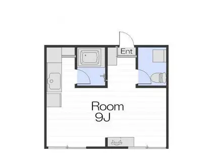 ウィステリア(ワンルーム/2階)の間取り写真