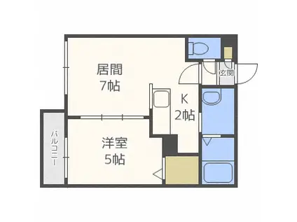 アルフォート(1LDK/4階)の間取り写真