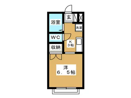 パーシモンコートA棟(1K/2階)の間取り写真