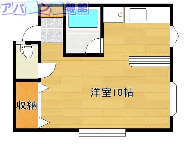 ハイドリーム(ワンルーム/2階)の間取り写真