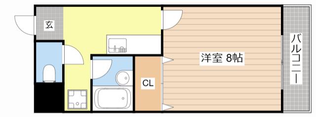 ACEII(1K/1階)の間取り写真