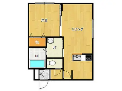 デイズ環状通東(1LDK/4階)の間取り写真