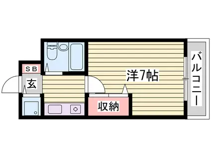 ベルトピア手柄V(1K/3階)の間取り写真