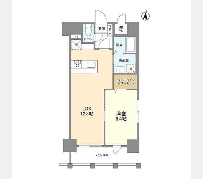 ルーカス長崎諫早II(1LDK/4階)の間取り写真