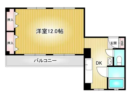 パークサイド上野(1DK/4階)の間取り写真