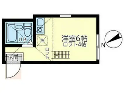 ユナイト塩浜ジョセフィンベーカー(ワンルーム/2階)の間取り写真