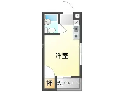 コスモBOX(ワンルーム/2階)の間取り写真
