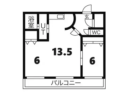 ミリオンスターヒルズ(2LDK/2階)の間取り写真