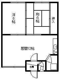 ななかまど(2LDK/2階)の間取り写真